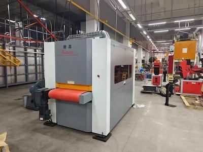 jc-deburr metal deburring deslagging grinding and polishing machine in customer side